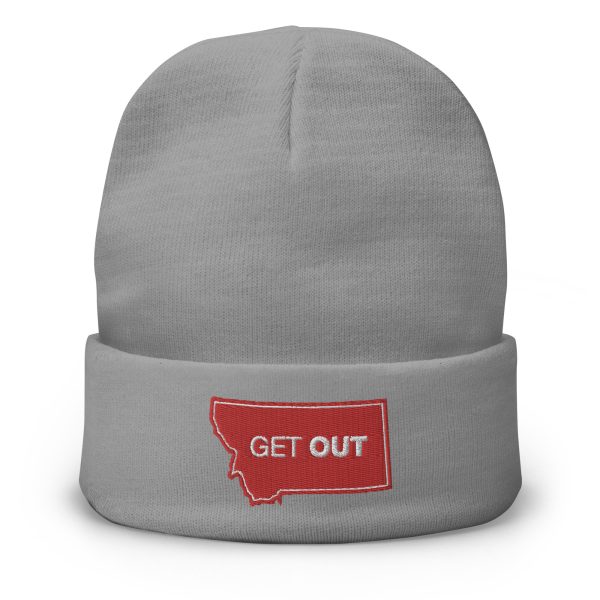 Montana Get Out Embroidered Beanie - Image 4