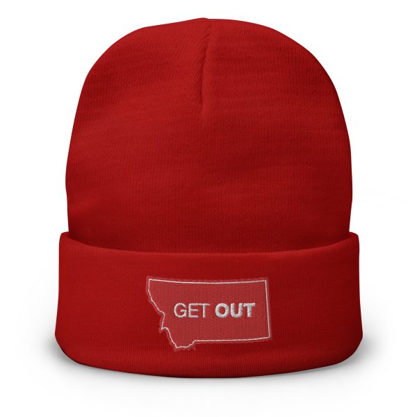 Montana Get Out Embroidered Beanie - Image 2