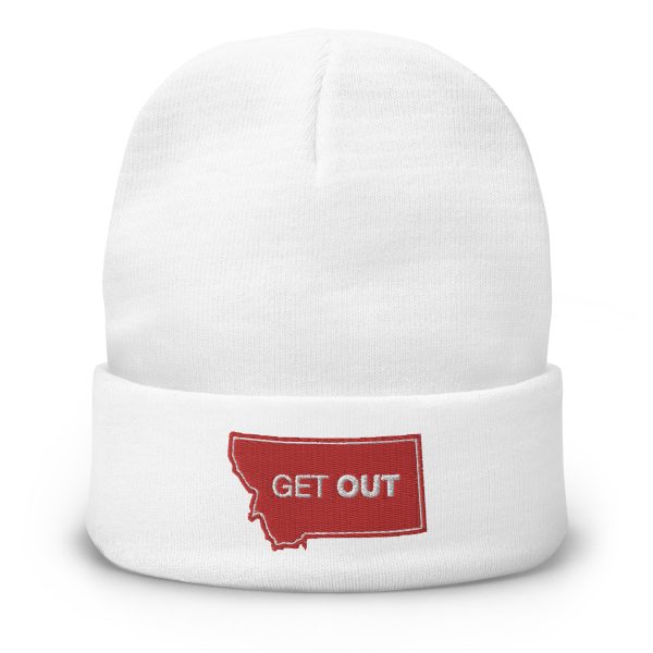 Montana Get Out Embroidered Beanie - Image 5