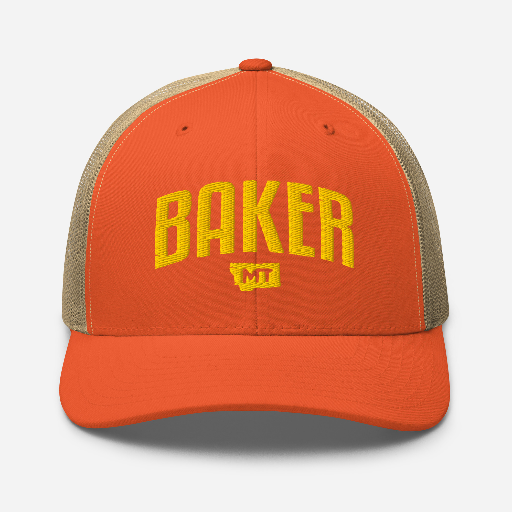 retro trucker hat rustic orange khaki front 69d028b13555b.jpg