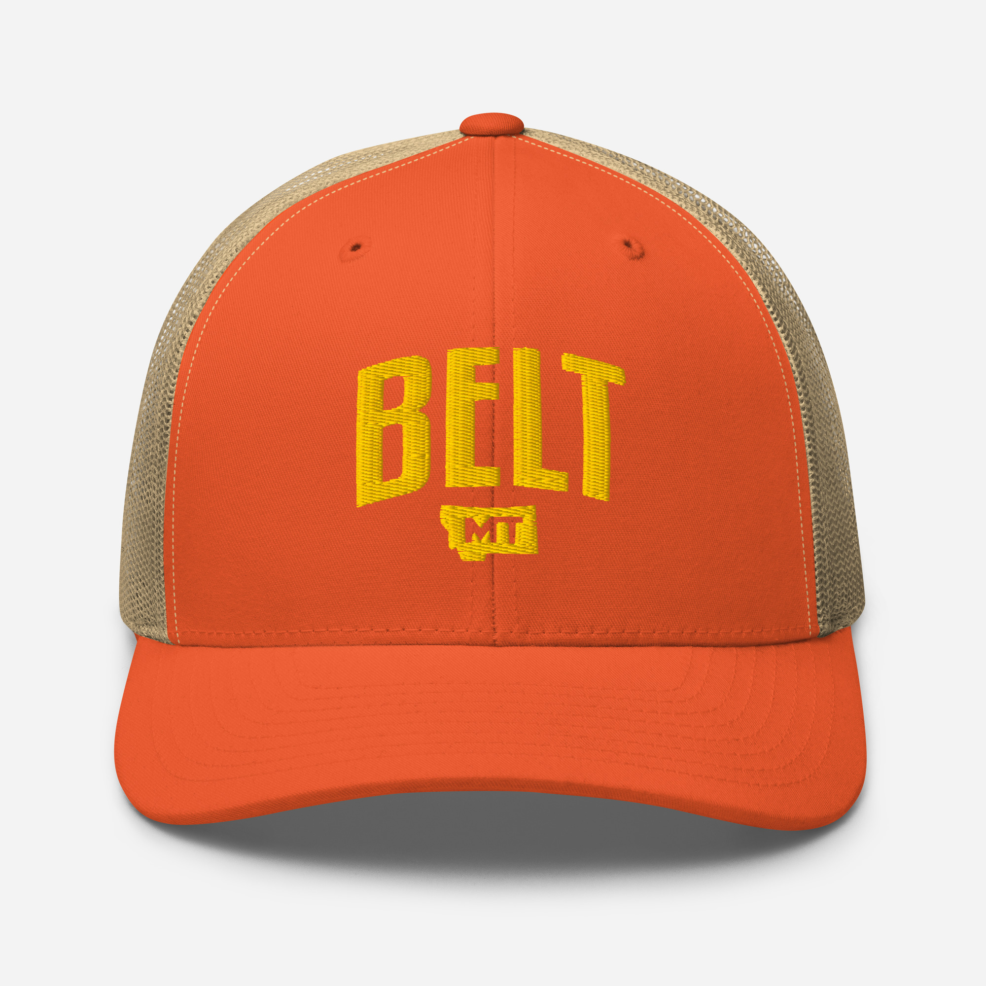 retro trucker hat rustic orange khaki front 69daa1753400a.jpg