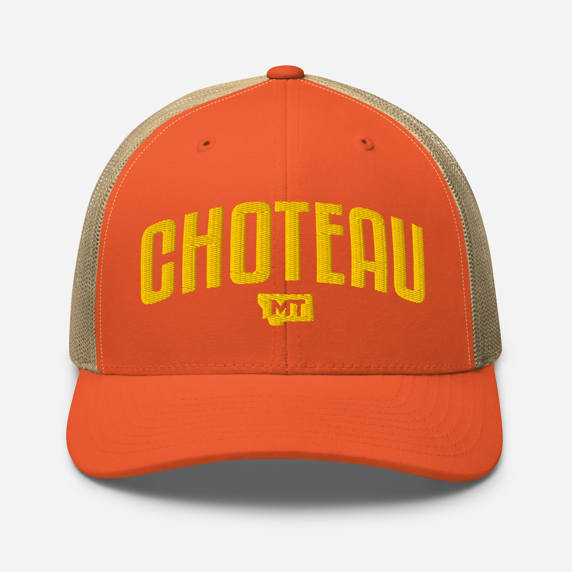 retro trucker hat rustic orange khaki front 69daaeb65b46c.jpg